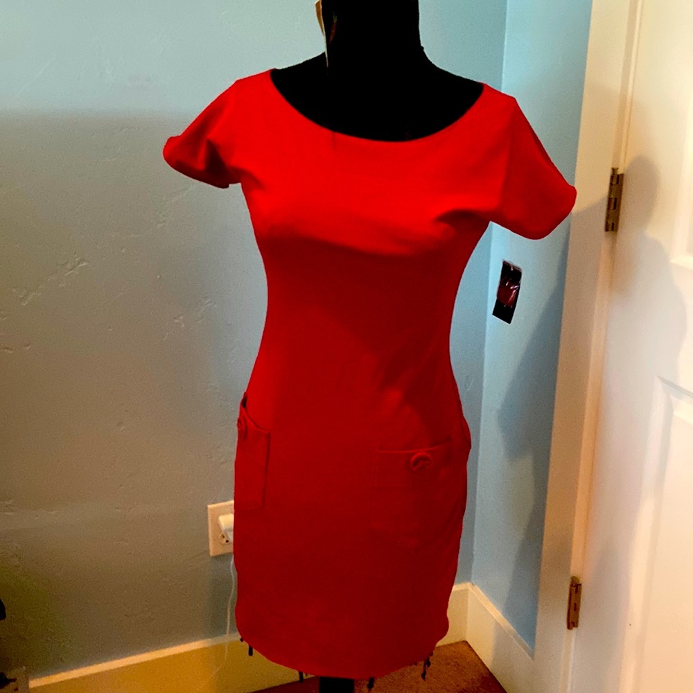 MAX Edition retro style red dress MadMen style size small- new with tags